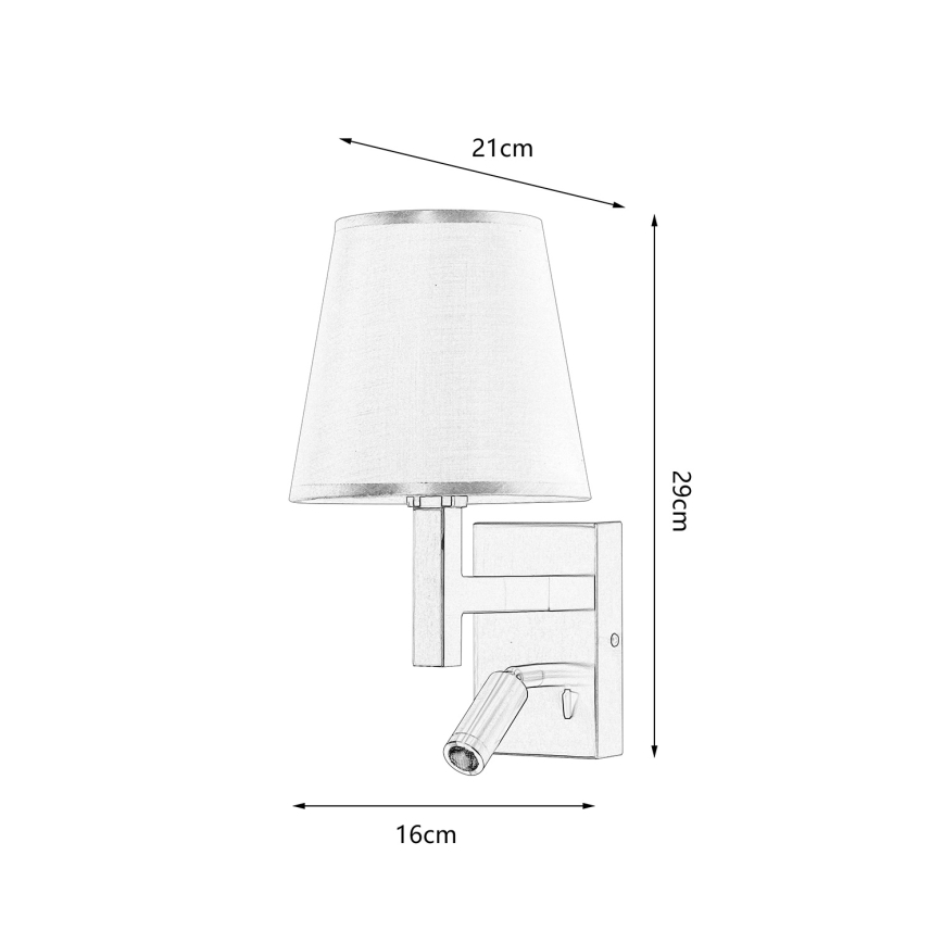 Brilagi - LED sieninis šviestuvas DEYA 1xE14/40W/230V + LED/3W linas/auksas