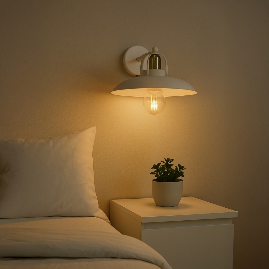 Brilagi - LED Sieninis šviestuvas FLAMENGO 1xE27/60W/230V balta