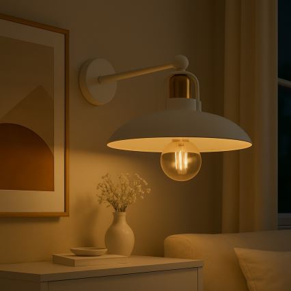 Brilagi - LED Sieninis šviestuvas FLAMENGO 1xE27/60W/230V balta