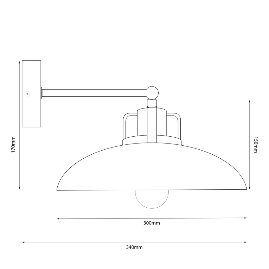 Brilagi - LED Sieninis šviestuvas FLAMENGO 1xE27/60W/230V balta
