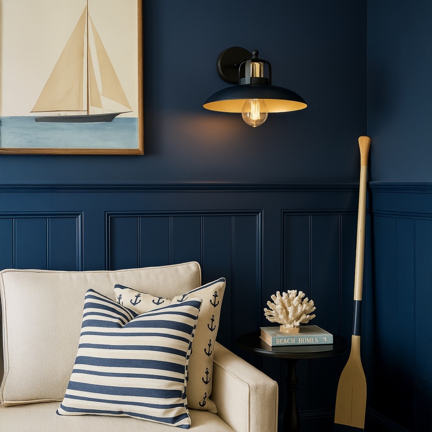 Brilagi - LED Sieninis šviestuvas FLAMENGO 1xE27/60W/230V mėlyna