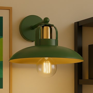 Brilagi - LED Sieninis šviestuvas FLAMENGO 1xE27/60W/230V žalia