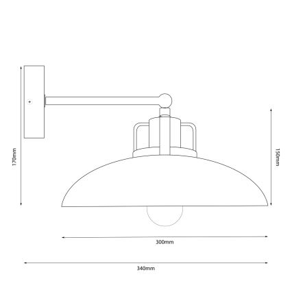 Brilagi - LED Sieninis šviestuvas FLAMENGO 1xE27/60W/230V žalia