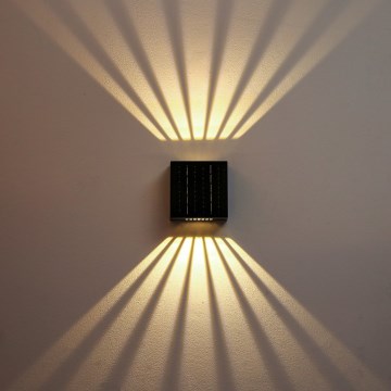 Brilagi - LED sieninis šviestuvas, įkraunamas saulės energija BLOCK LED/2W/3,7V IP44