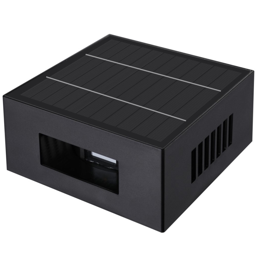 Brilagi - LED sieninis šviestuvas, įkraunamas saulės energija BLOCK LED/2W/3,7V IP44
