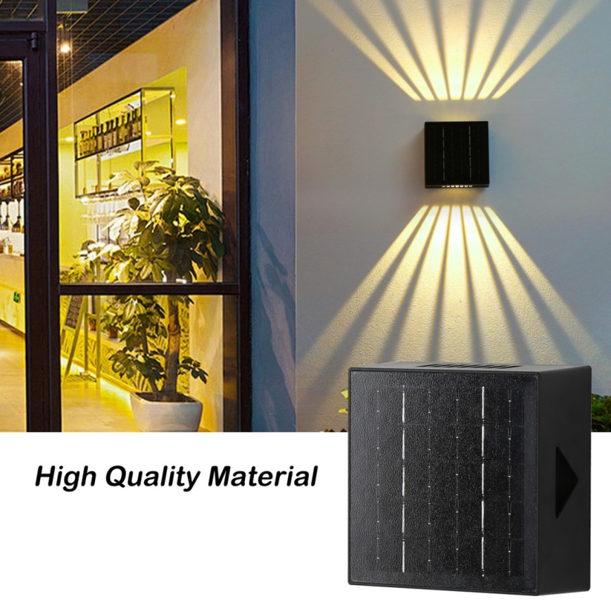 Brilagi - LED sieninis šviestuvas, įkraunamas saulės energija BLOCK LED/2W/3,7V IP44