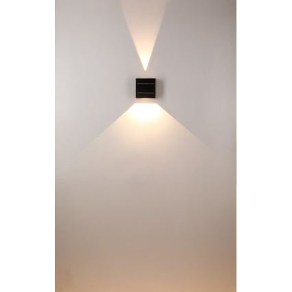 Brilagi - LED sieninis šviestuvas, įkraunamas saulės energija BLOCK LED/2W/3,7V IP44
