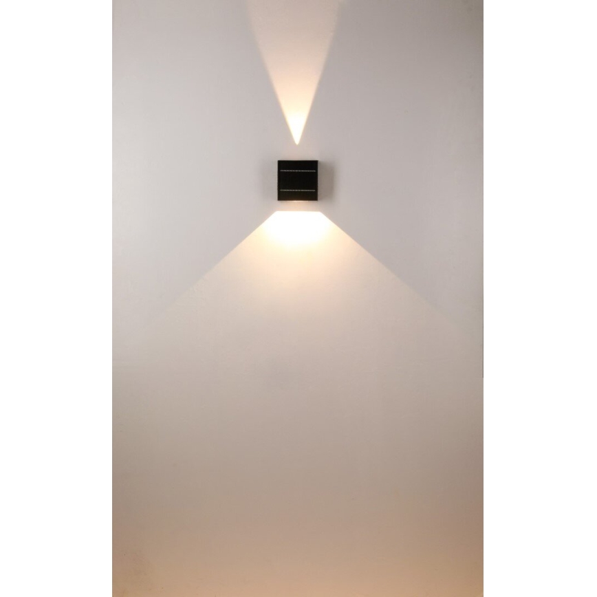 Brilagi - LED sieninis šviestuvas, įkraunamas saulės energija BLOCK LED/2W/3,7V IP44
