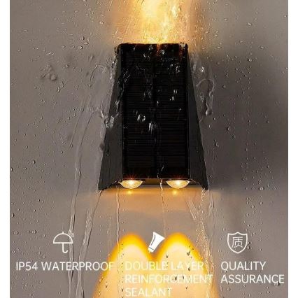 Brilagi - LED sieninis šviestuvas, įkraunamas saulės energija PYRAMID LED/2W/3,2V 1300 mAh IP54