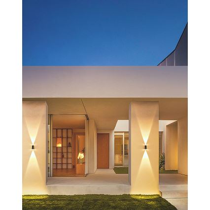 Brilagi - LED sieninis šviestuvas, įkraunamas saulės energija PYRAMID LED/2W/3,2V 1300 mAh IP54