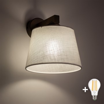 BRILAGI - LED sieninis šviestuvas LATTE 1xE27/15W/230V pušis/balta