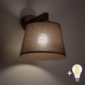 BRILAGI - LED Sieninis šviestuvas LATTE 1xE27/15W/230V pušis/ruda