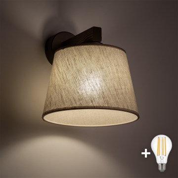 BRILAGI - LED sieninis šviestuvas LATTE 1xE27/15W/230V pušis/smėlio spalvos