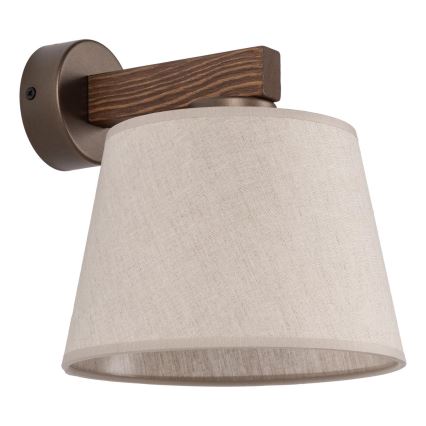 BRILAGI - LED sieninis šviestuvas LATTE 1xE27/15W/230V pušis/smėlio spalvos