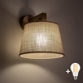 BRILAGI - LED sieninis šviestuvas LATTE SABIA 1xE27/15W/230V pušinis/smėlinė