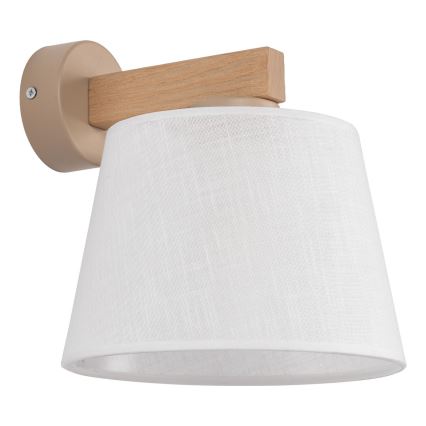 BRILAGI - LED Sieninis šviestuvas LATTE SABIA 1xE27/15W/230V pušis/balta