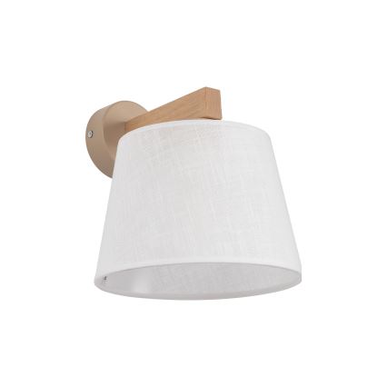 BRILAGI - LED Sieninis šviestuvas LATTE SABIA 1xE27/15W/230V pušis/balta