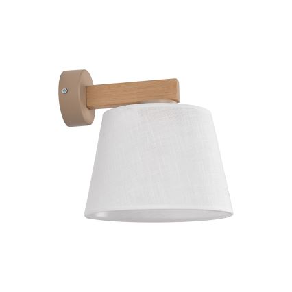 BRILAGI - LED Sieninis šviestuvas LATTE SABIA 1xE27/15W/230V pušis/balta