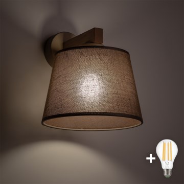 BRILAGI - LED sieninis šviestuvas LATTE SABIA 1xE27/15W/230V pušis/ruda