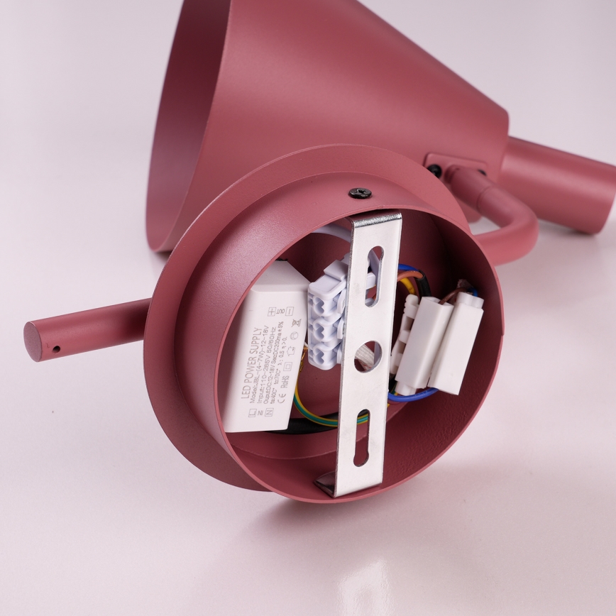 Brilagi - LED sieninis šviestuvas LUCERA LED/3W/230V raudona bordo