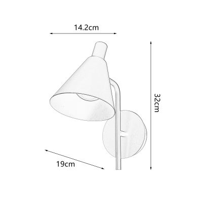 Brilagi - LED sieninis šviestuvas LUCERA LED/3W/230V ruda