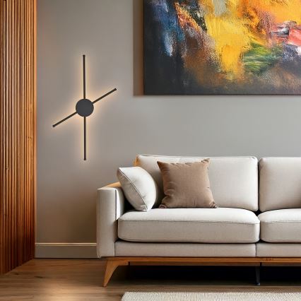 Brilagi - LED sieninis šviestuvas LUGO QUATTRO LED/16W/230V juoda
