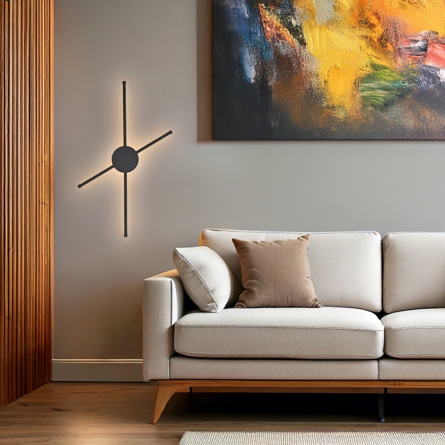 Brilagi - LED sieninis šviestuvas LUGO QUATTRO LED/16W/230V juoda
