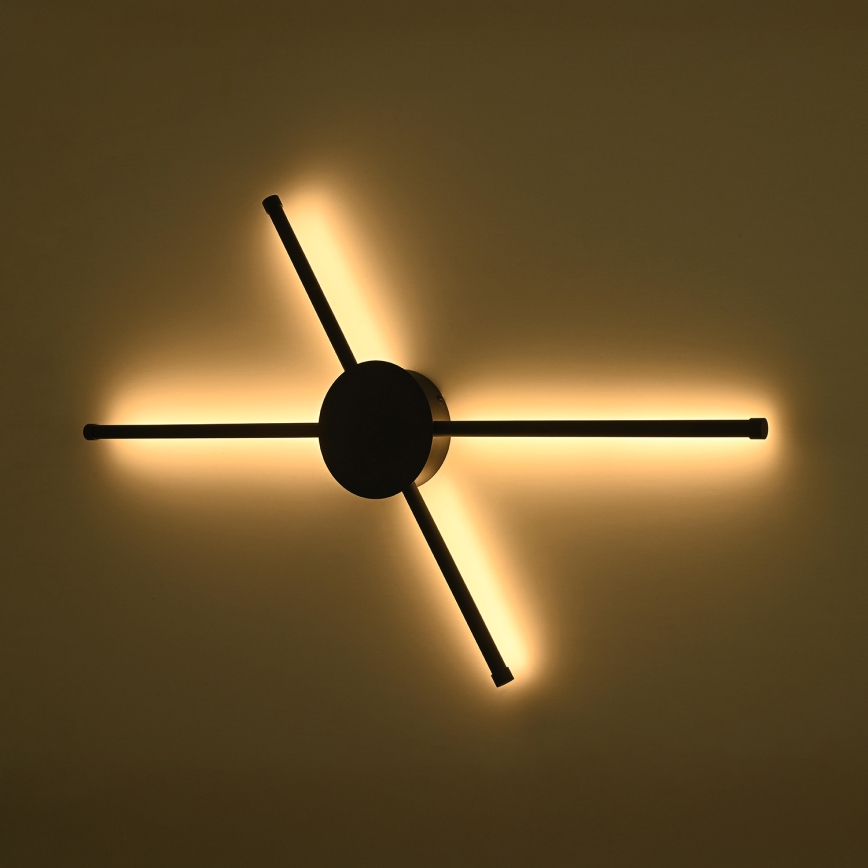 Brilagi - LED sieninis šviestuvas LUGO QUATTRO LED/16W/230V juoda