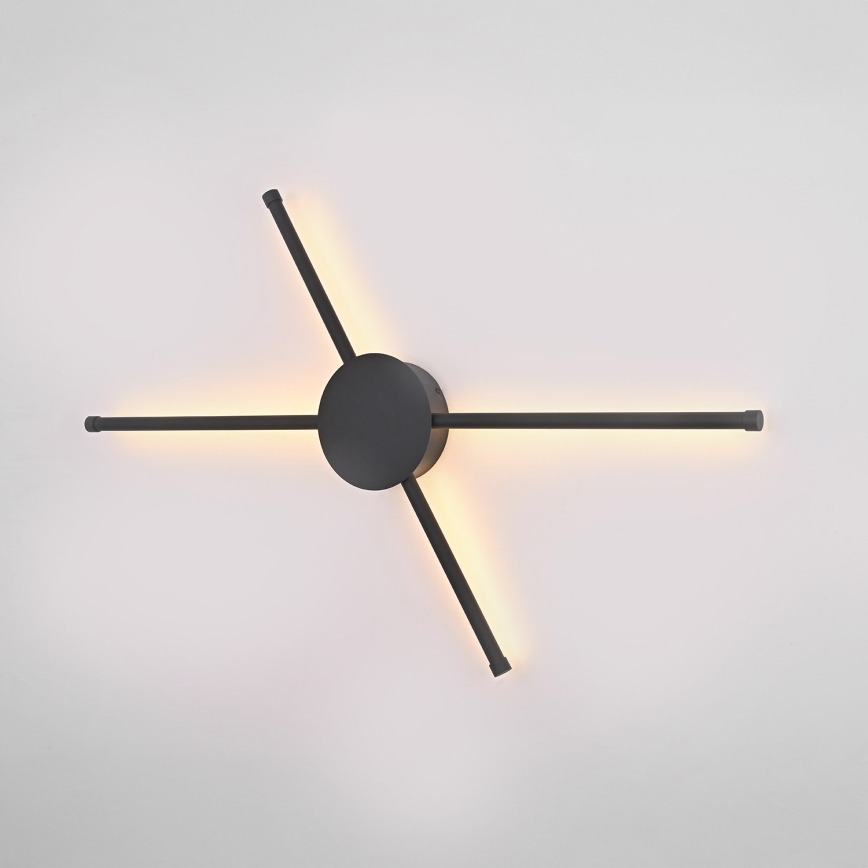 Brilagi - LED sieninis šviestuvas LUGO QUATTRO LED/16W/230V juoda