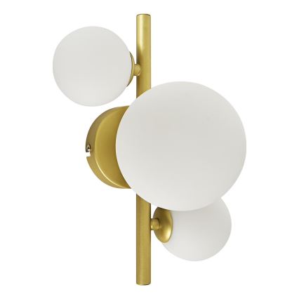 Brilagi - LED sieninis šviestuvas MILLA 3xG9/3W/230V auksas/balta