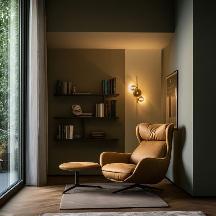 Brilagi - LED sieninis šviestuvas MILLA 3xG9/3W/230V auksas/dūminis