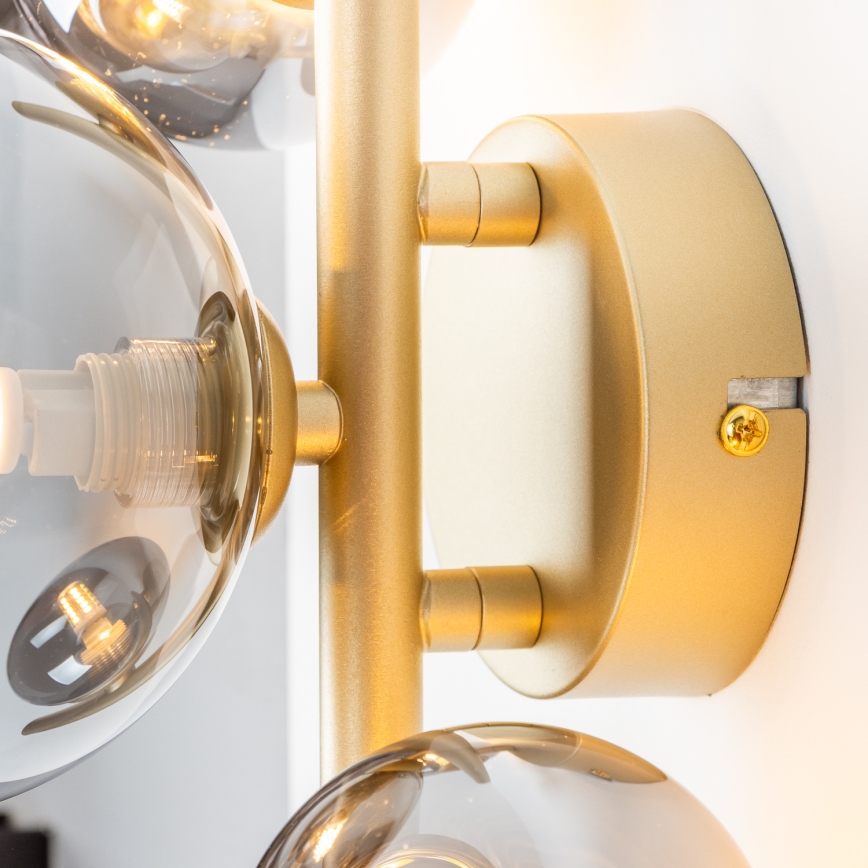 Brilagi - LED sieninis šviestuvas MILLA 3xG9/3W/230V auksas/dūminis