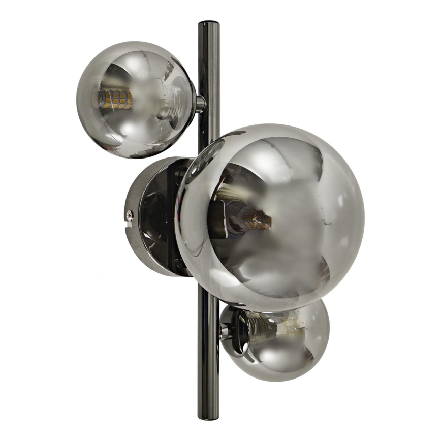 Brilagi - LED sieninis šviestuvas MILLA 3xG9/3W/230V blizgus chromas/dūminis