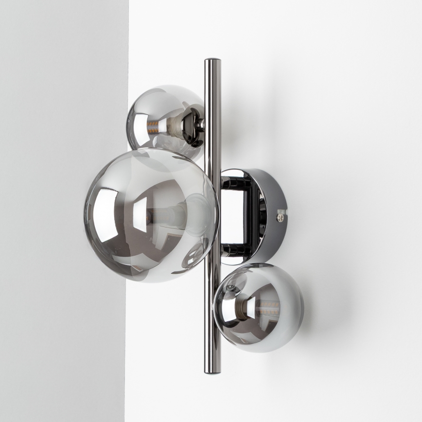 Brilagi - LED sieninis šviestuvas MILLA 3xG9/3W/230V blizgus chromas/dūminis