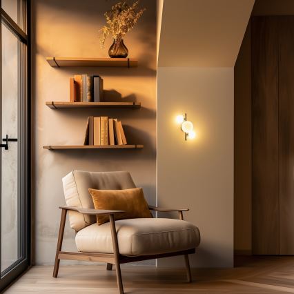 Brilagi - LED sieninis šviestuvas MILLA 3xG9/3W/230V juodas chromas/balta