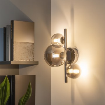 Brilagi - LED sieninis šviestuvas MILLA 3xG9/3W/230V juodas chromas/dūminis