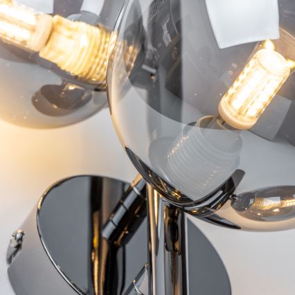 Brilagi - LED sieninis šviestuvas MILLA 3xG9/3W/230V juodas chromas/dūminis