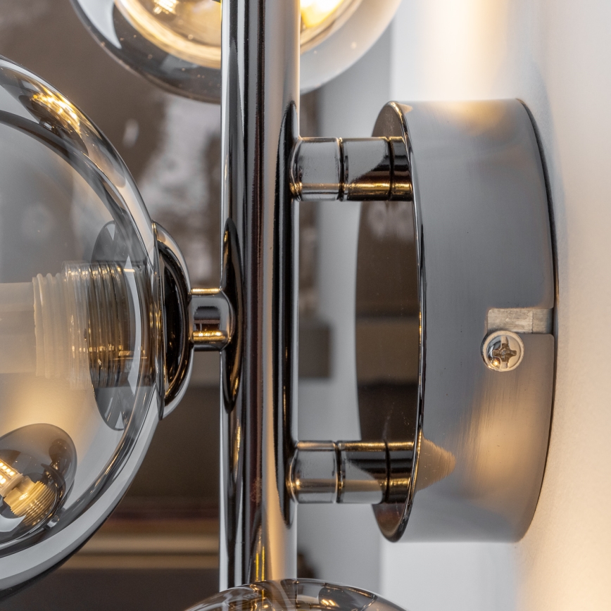 Brilagi - LED sieninis šviestuvas MILLA 3xG9/3W/230V juodas chromas/dūminis