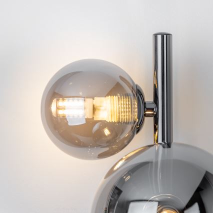 Brilagi - LED sieninis šviestuvas MILLA 3xG9/3W/230V juodas chromas/dūminis