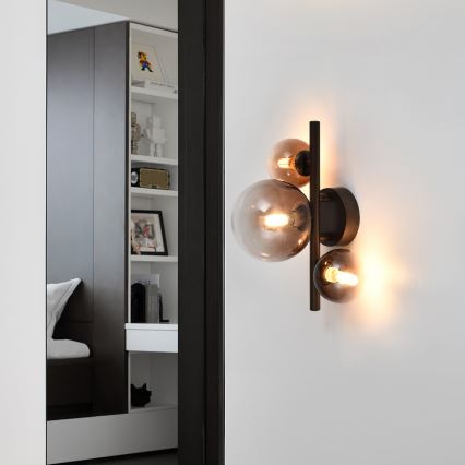 Brilagi - LED sieninis šviestuvas MILLA 3xG9/3W/230V ruda/dūminė ruda