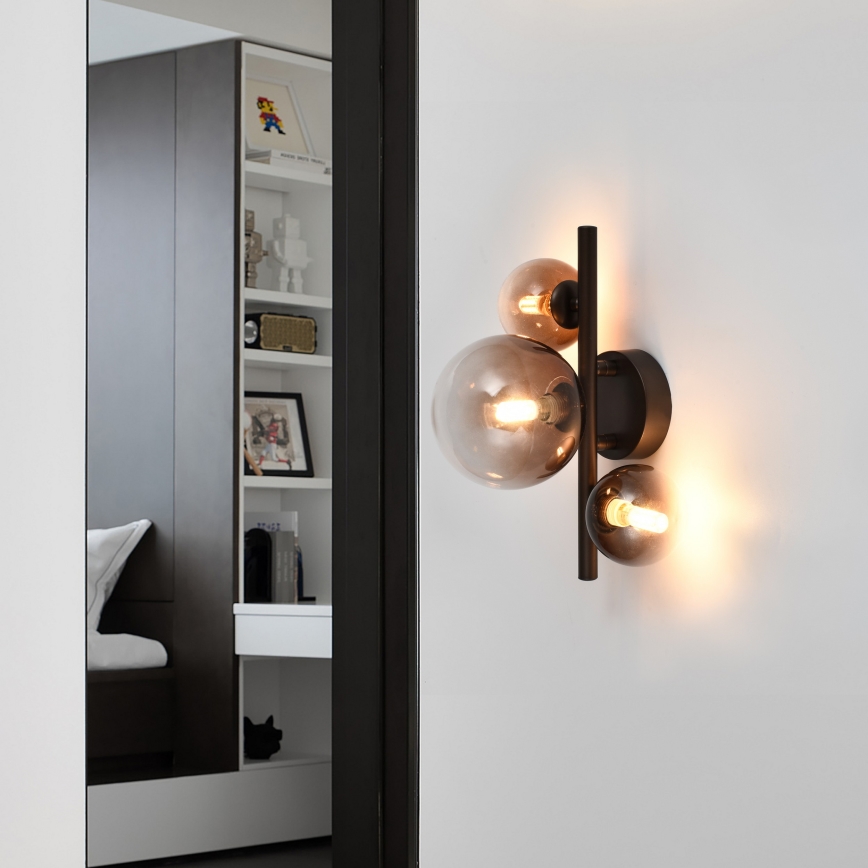 Brilagi - LED sieninis šviestuvas MILLA 3xG9/3W/230V ruda/dūminė ruda