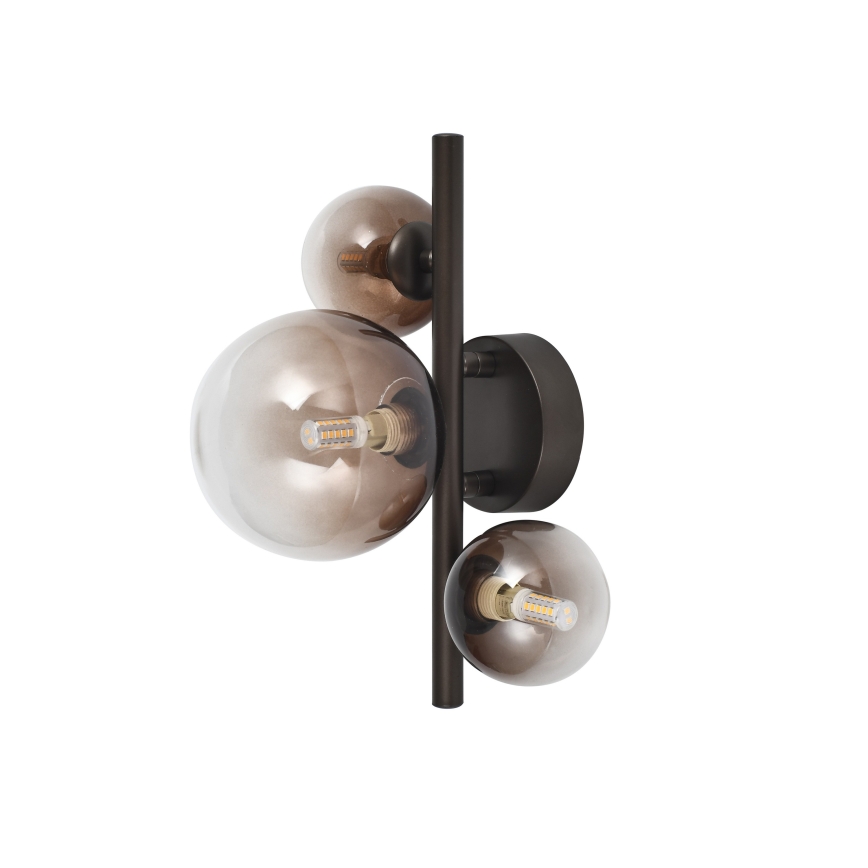 Brilagi - LED sieninis šviestuvas MILLA 3xG9/3W/230V ruda/dūminė ruda