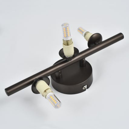 Brilagi - LED sieninis šviestuvas MILLA 3xG9/3W/230V ruda/dūminė ruda