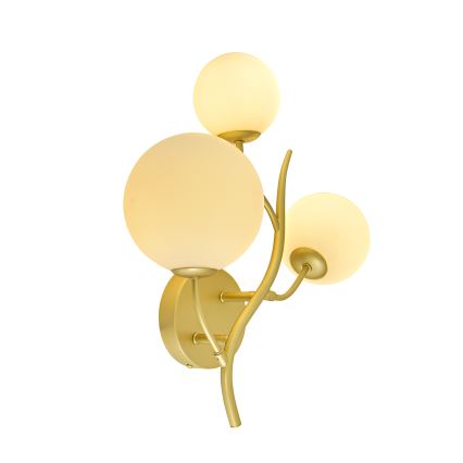 Brilagi - LED sieninis šviestuvas MISTEL 3xG9/3W/230V auksas/balta