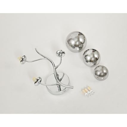 Brilagi - LED sieninis šviestuvas MISTEL 3xG9/3W/230V blizgus chromas/dūminis