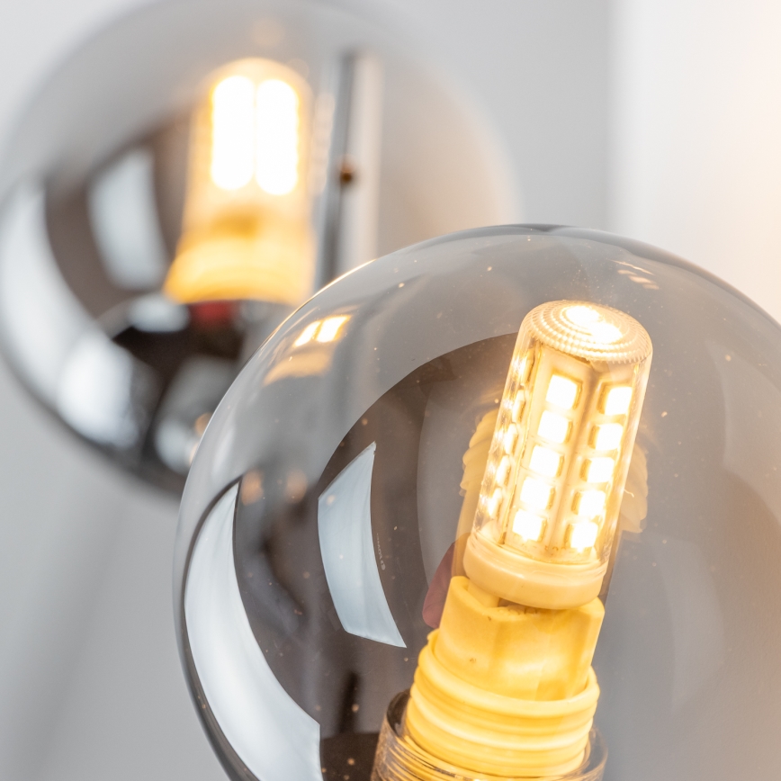 Brilagi - LED sieninis šviestuvas MISTEL 3xG9/3W/230V juodas chromas/dūminis