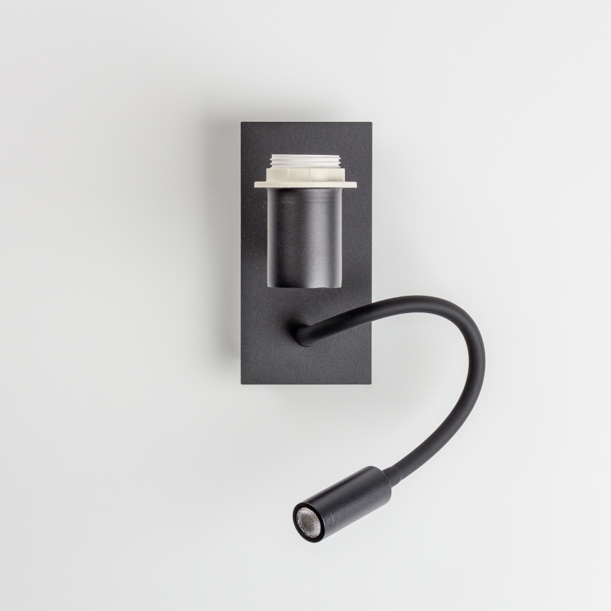 Brilagi - LED Lankstus sieninis šviestuvas NUBILA 1xE27/25W/230V + LED/3W juoda/ruda