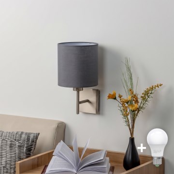 BRILAGI - LED sieninis šviestuvas NUBILA 1xE27/60W/230V matinis chromas/antracitas