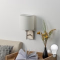 BRILAGI - LED Sieninis šviestuvas NUBILA 1xE27/60W/230V matinis chromas/balta