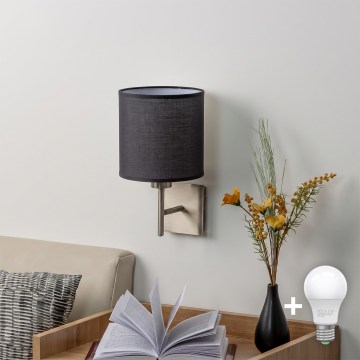 BRILAGI - LED sieninis šviestuvas NUBILA 1xE27/60W/230V matinis chromas/juodas